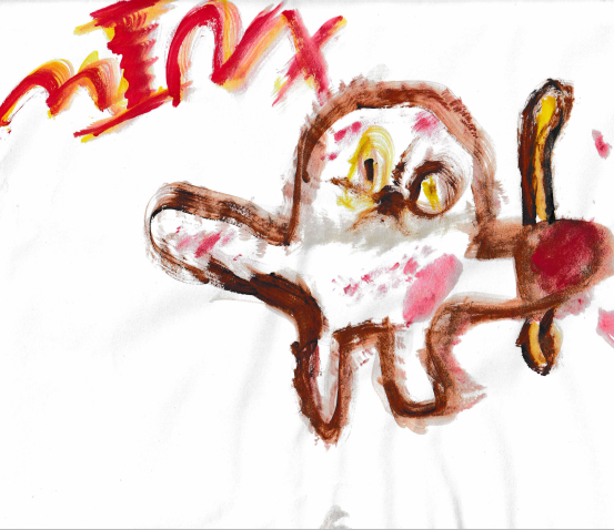 A child's drawing of a murderous mink